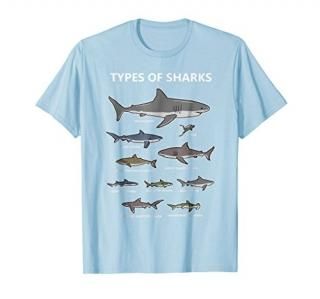 Types Of Shark's White Shark Funny Fossils Shirt