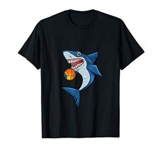 Basketball Sharks Love Animal lovers Funny Mens Womens T-Shirt