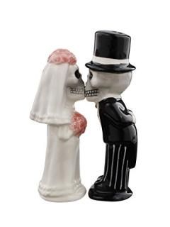 Salt & Pepper Shakers Set - LOVE NEVER DIES New Ceramic Kitchen Gifts 8775