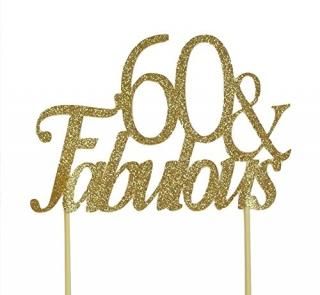 All About Details Gold 60-&-fabulous Cake Topper by All About Details 