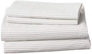 King - Tommy Bahama 212696 Paloma Beach Stripe Sheet Set Cloud Grey King