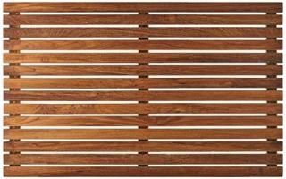 Bare Decor Zen Spa Shower or Door Mat in Solid Teak Wood and Oiled Finish 31.5 b