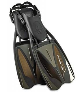 ScubaPro Jet Sport Fins Scuba Pro Diving Fin Black Gray - Large 9-12 141