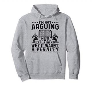 Hockey Player Arguing Gift Funny Hockey Pullover Hoodie