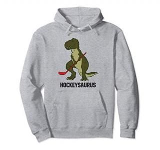 Ice Hockey Dinosaur Hockey Boy Kids Hockey Hockeysaurus Pullover Hoodie
