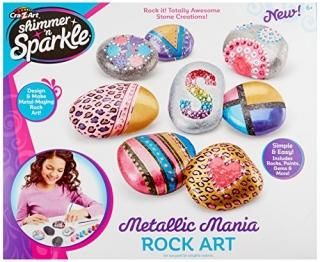Shimmer 'n Sparkle Metallic Mania Rock Art Painting Kit