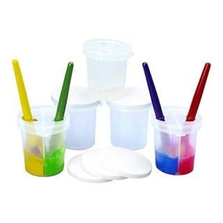 Colorations SPLITC Double-Dip Divided Paint Cups Multipack for Kids Painting Sup