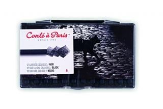 ContæĎ æ Paris 12 Count B Sketching Crayons Set Black by Cont æ Paris