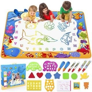 Toyk Aqua Magic Mat - Kids Painting Writing Doodle Board Toy - Color Doodle Draw