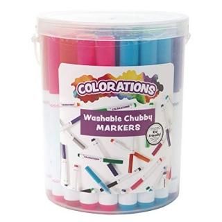 Colorations CHUBBKT Chubby Markers Conical TipSet of 44 11 Bold Colors Coloring 