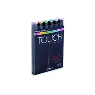 ShinHanart Touch Twin Marker Pastel Colors 6er Set Grafikmarker Set Box Design