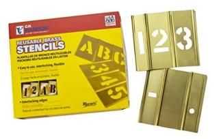 Box Partners CH Hanson 10011 5.1cm Brass 15 Piece Single Number Set STBN20
