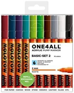 Molotow One4All 127 HS 10er Basic Set 2 10 Marker Paint Lack acryl 127HS Kit box