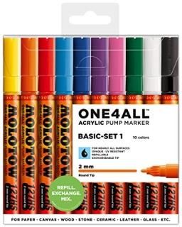 Molotow One4All 127 HS 10er Basic Set 1 10 Marker Paint Lack Acryl 127HS Kit box