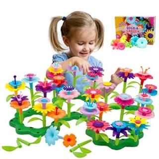 Byserten Gifts for 3-6 Year Old Girls Flower Garden Building Set 98 PCS Arts and