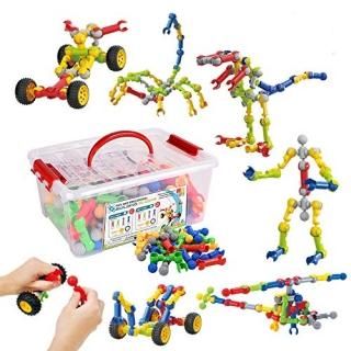 Huaker Kids Building STEM Toys 125 Pcs Educational Construction Engineering Buil