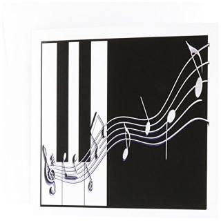 ӥХ꡼ʡǥ??СMusic Notes on Piano Keys??꡼ƥ󥰥 Set of 12 Greeting Cards