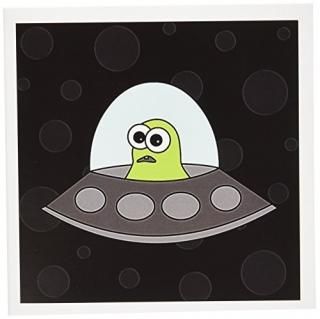 Janna Salak Designs Aliens??Cute Alien Spacecraft??꡼ƥ󥰥 Set of 12 Greeting