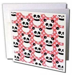 311åɥѥ??Cute Panda Bear Withԥandåɥɥå??Greeting cards-12꡼ƥ󥰥դGC _