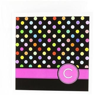 InspirationzStore Monograms??ʸCΥon Rainbow Polkaɥåȥѥwithۥåȥԥ󥯥ѡʥ??