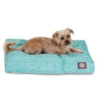 Majestic Pet Teal Native Rectangle Indoor Outdoor Pet Dog Bed with Removable Was
