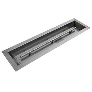 Stanbroil Stainless Steel Linear Trough Drop-in Fire Pit Pan and Burner 30 by 6-