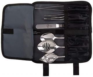 Mercer Culinary M35149 Professional Chef Plating Kit 8 Piece Stainless Steel Bla
