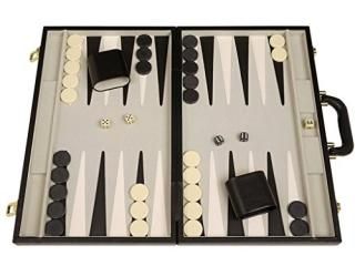Deluxe Backgammon Set - 18 Classic Board Black