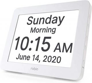 Robin 2020 Version Digital Day Clock 2.0 with Custom Alarms and Calendar Reminde