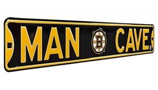 Man Cave Boston Bruins Street Sign