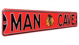 Man Cave Chicago Blackhawks Street Sign