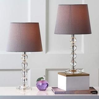 Safavieh Lighting Collection Nola Stacked Crystal Ball 16-inch Table Lamp Set of