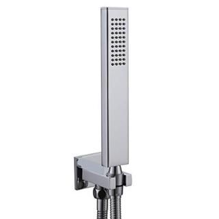 Chrome Finish - Ownace Square Solid Brass Chrome Hand Held Shower Head With Wall