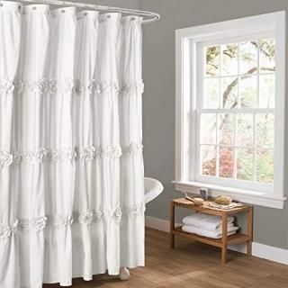 Lush Decor Skye Shower Curtain 72 by 72-Inch White by Lush Decor 