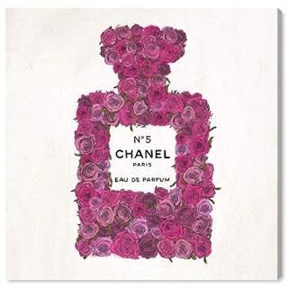 The Oliver Gal Artist Co. Fashion and Glam Wall Art Canvas Prints 'Number 5 Rose
