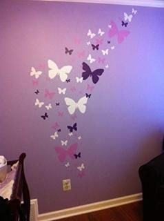 Butterfly Wall Decals Beautiful Girls Wall Stickers Wall Art Vinyl Stickers for 