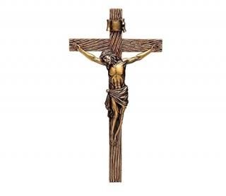 Wood Inspired Bronze Wall Cross Crucifix Jesus Christ 62153