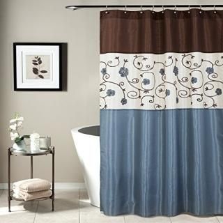 Lush Decor Royal Garden Shower Curtain 72 X 72 Inches Blue