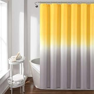 Umbre Fiesta Shower Curtain Yellow/Gray Single 72X72