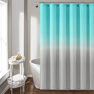 Umbre Fiesta Shower Curtain Aqua/Gray Single 72X72