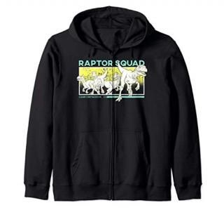 Jurassic World Camp Cretaceous Raptor Squad Yellow Zip Hoodie