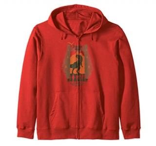 Jurassic World Camp Cretaceous Park Gate Silhouette Zip Hoodie