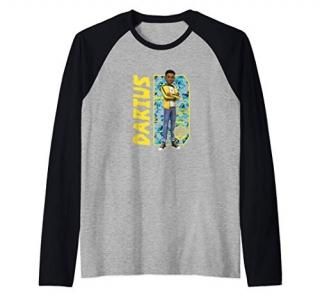 Jurassic World Camp Cretaceous Darius Portrait Raglan Baseball Tee