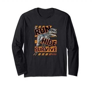 Jurassic World Camp Cretaceous Raptor Run Hide Survive Long Sleeve T-Shirt