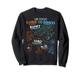 Jurassic World Camp Cretaceous Guide To Dinos Line Art Sweatshirt