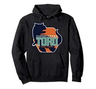 Jurassic World Camp Cretaceous Carnotaurus Toro Silhouette Pullover Hoodie