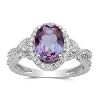 Jewelili 󥰥С 9x7mm Х륢쥭ɥ饤Ȥȥ饦ɿ͹ۥ磻ȥե