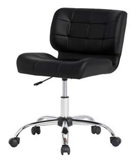 Calico Designs Modern Black Crest Armless Office Chair Swivel Task Chair Desk Ch