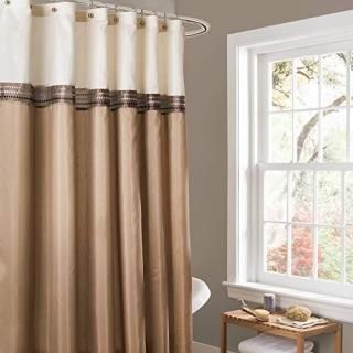 Lush Decor Terra Shower Curtain 180cm by 180cm Beige/Ivory
