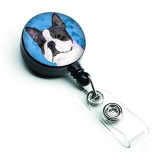 Carolines Treasures SS4792-BU-BR Boston Terrier Retractable Badge Reel Or Id Hol